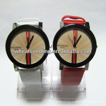 Buena calidad relojes de pulsera de pareja para amante correa de reloj de cuero de regalo
